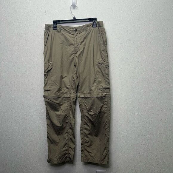 Columbia Men's Convertible Pants Beige Size 34 Outdoor Ripstop UPF Cargo - Picture 1 of 16